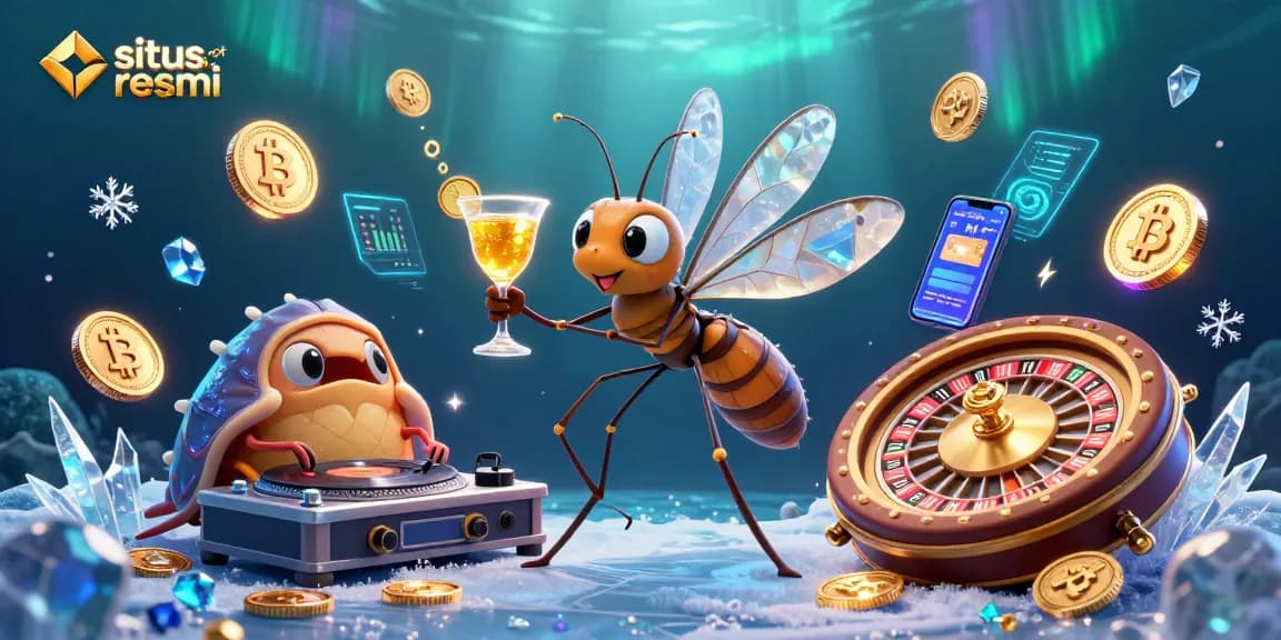 Win big at situs slot resmi with engaging 3D characters and vibrant game elements in a casino setting.