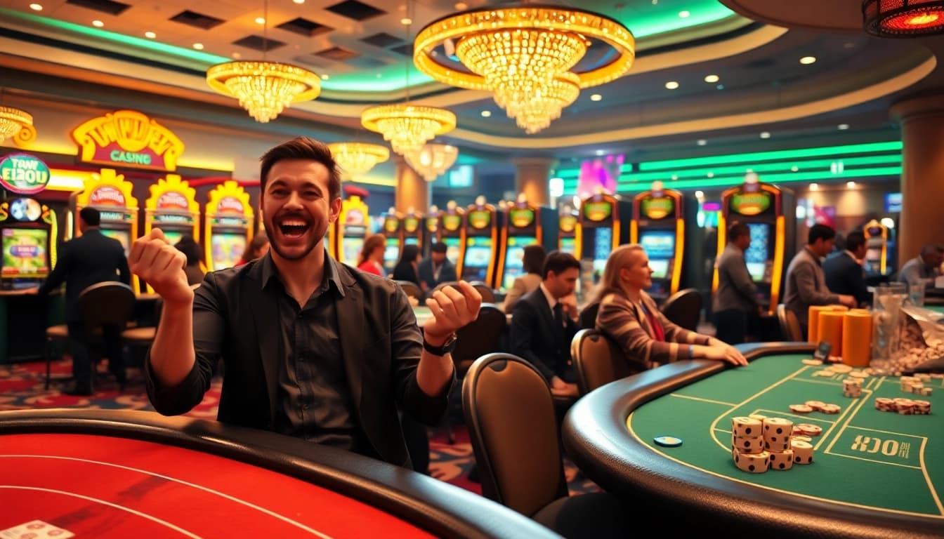 Menangkan Slot deposit 5000 di kasino dengan chip dan mesin slot yang mengesankan.