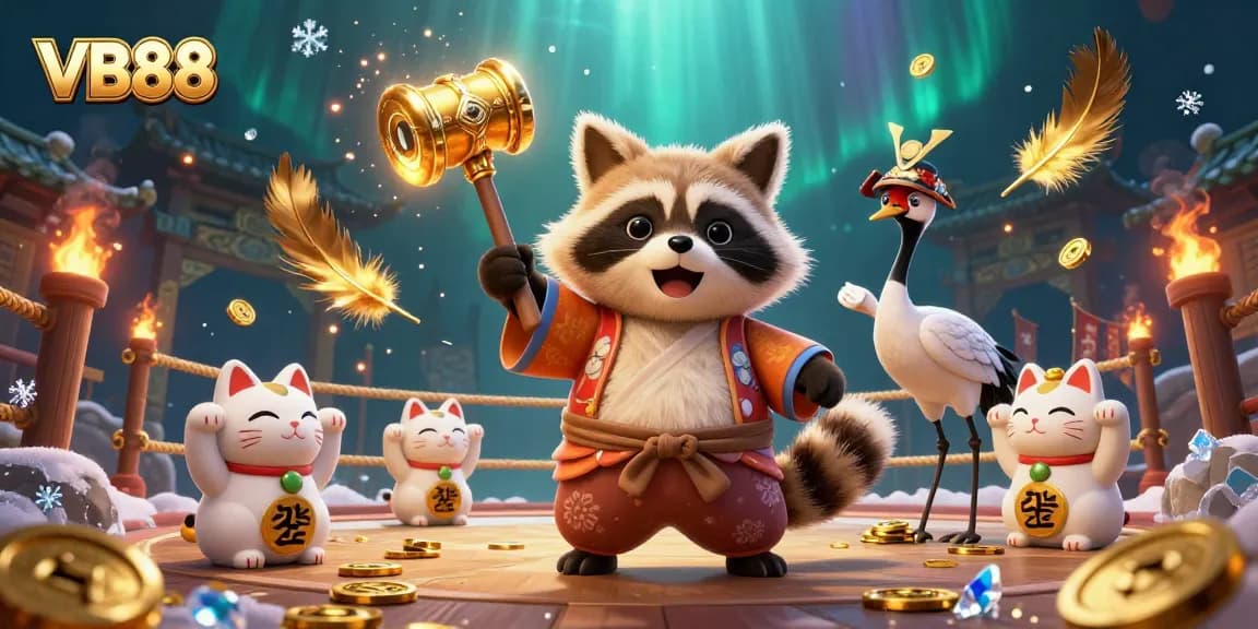 Engage in winning strategies at VB88 with vibrant anime characters and casino elements in this dynamic 3D illustration.