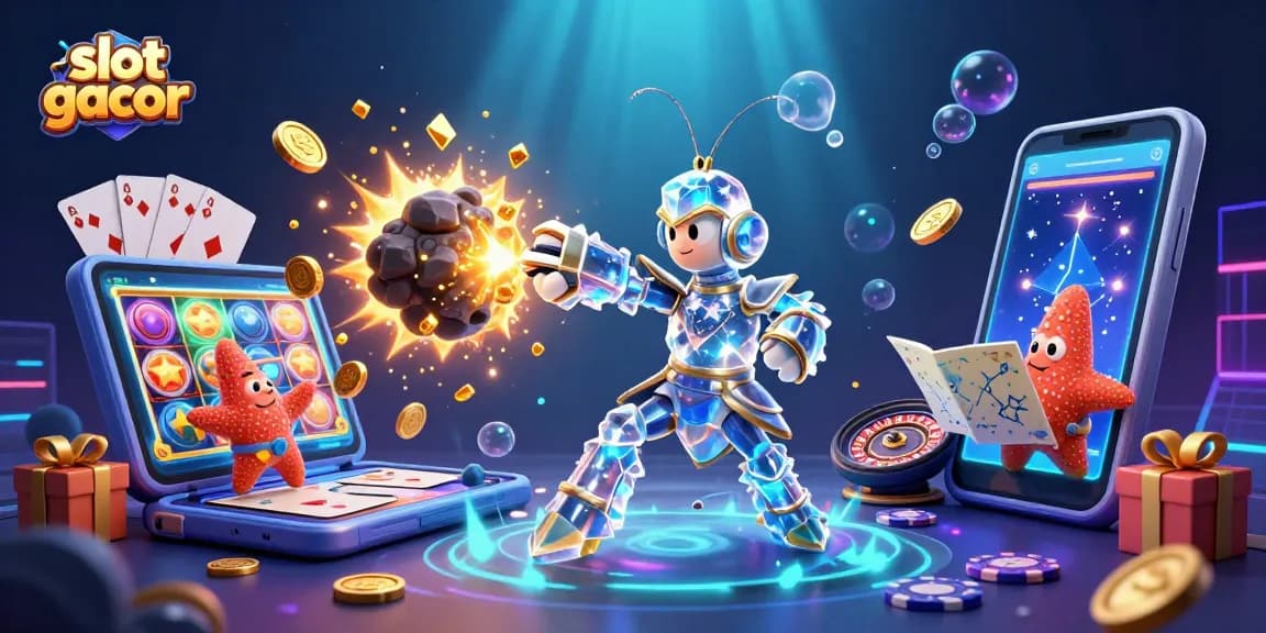 Slot gacor dengan pemandangan vibrant, mengungkap peluang menang di kasino digital.