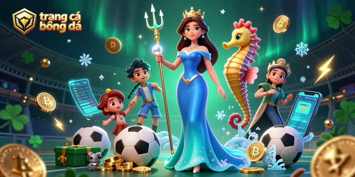 Exciting illustration representing trang cá cược bóng đá with vibrant casino elements, showcasing a stunning scene.