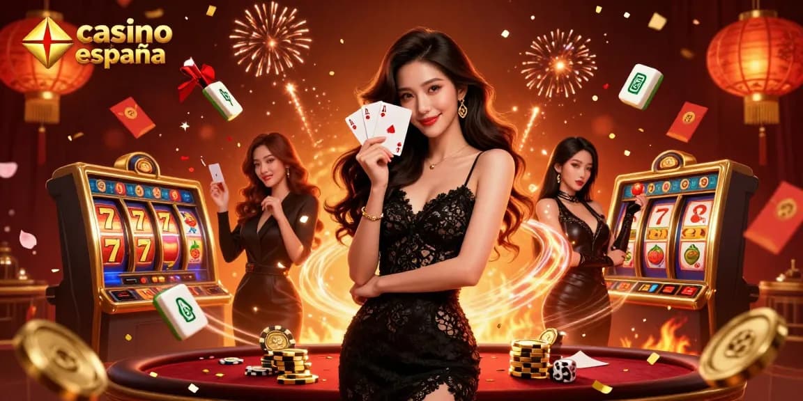 Play games at casino online españa with vibrant scenes, slot reels, and dynamic characters