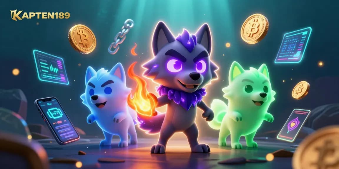 KAPTEN189 menghadirkan pengalaman bermain slot online dengan elemen magis dalam ilustrasi ini.