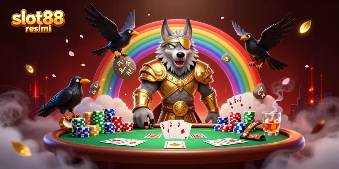 Tampilkan pengalaman bermain slot88 resmi dengan Odin dan dua burung gagak di kasino
