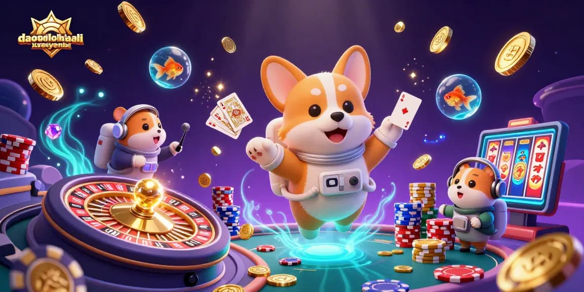 Experience thrilling gameplay at daotaolaixeyenbai in this vibrant 3D casino illustration.