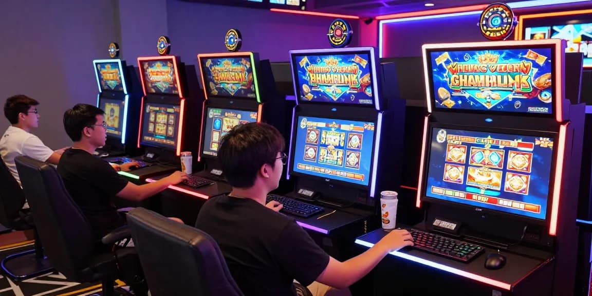 Engaged players enjoying thrilling slot online gacor games in a dynamic gaming atmosphere.