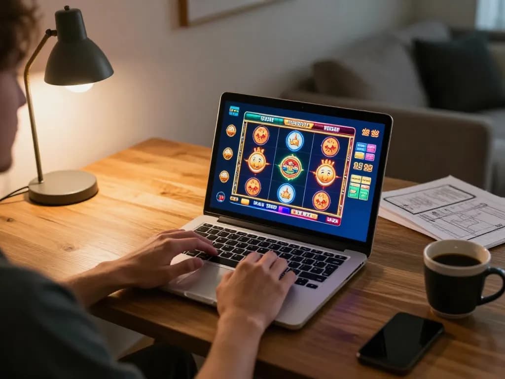 Play online slots with ทางเข้า m118 at home using laptop and strategy notes
