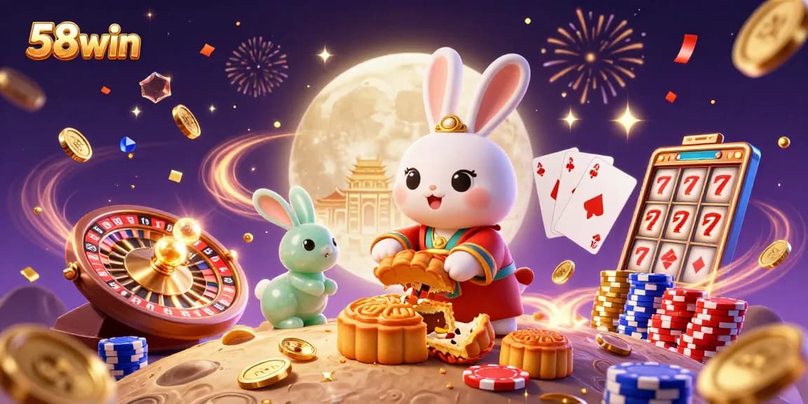 Experience the excitement of 58win's casino adventures with vibrant characters and gambling elements.