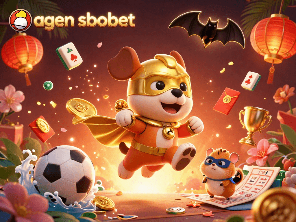Experience thrilling betting action with agen sbobet in vibrant 3D casino illustration filled with excitement.