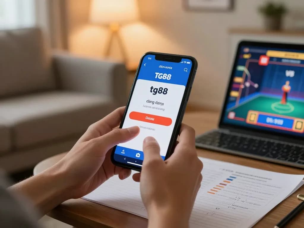 Engaging with the tg88 đăng nhập interface on the mobile app for seamless online gaming experience.