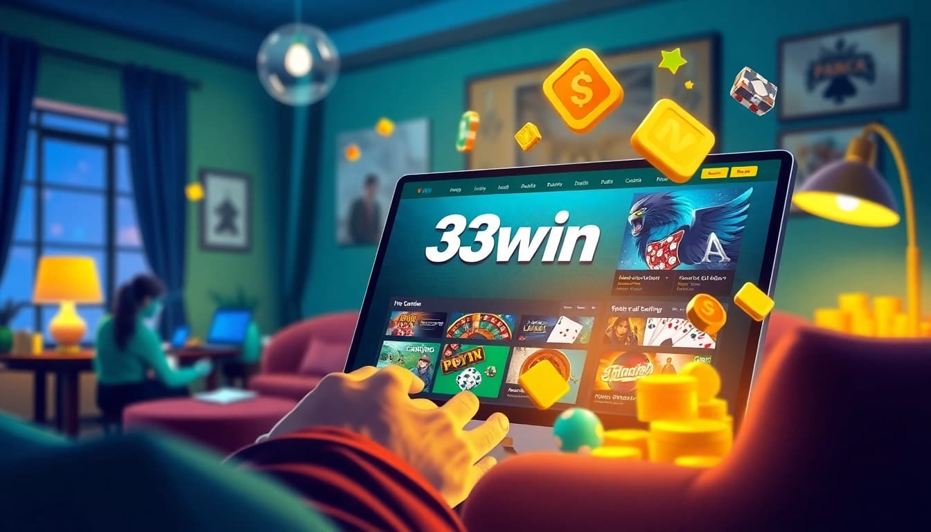 The engaging online betting experience at https://33win.legal/ showcasing diverse gaming options in a vibrant digital atmosphere.