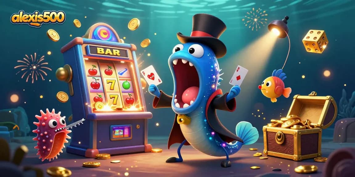 Experience the thrill of alexis500 with vibrant 3D casino action and magic underwater.