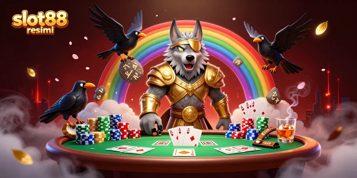 Tampilkan pengalaman bermain slot88 resmi dengan Odin dan dua burung gagak di kasino