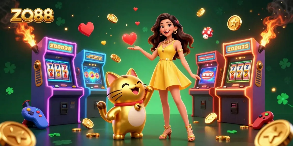Join ZO88 for thrilling slot gaming experiences with vibrant characters and lively casino elements!