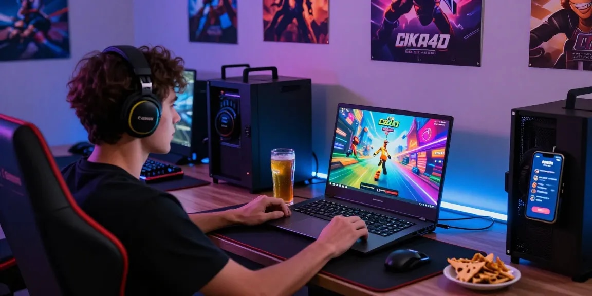 Engaging gaming moment on CIKA4D platform with vibrant graphics and lively atmosphere.