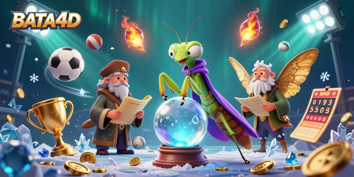 Gambarkan BATA4D saat menjelajahi informasi pertaruhan dengan mantis peramal dan ngengat berbobot.