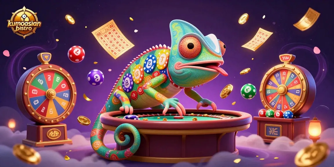 Menangkan jackpot di kumoasianbistro dengan chameleon pemilik kasino yang mencengangkan dan banyak elemen keberuntungan menarik lainnya.