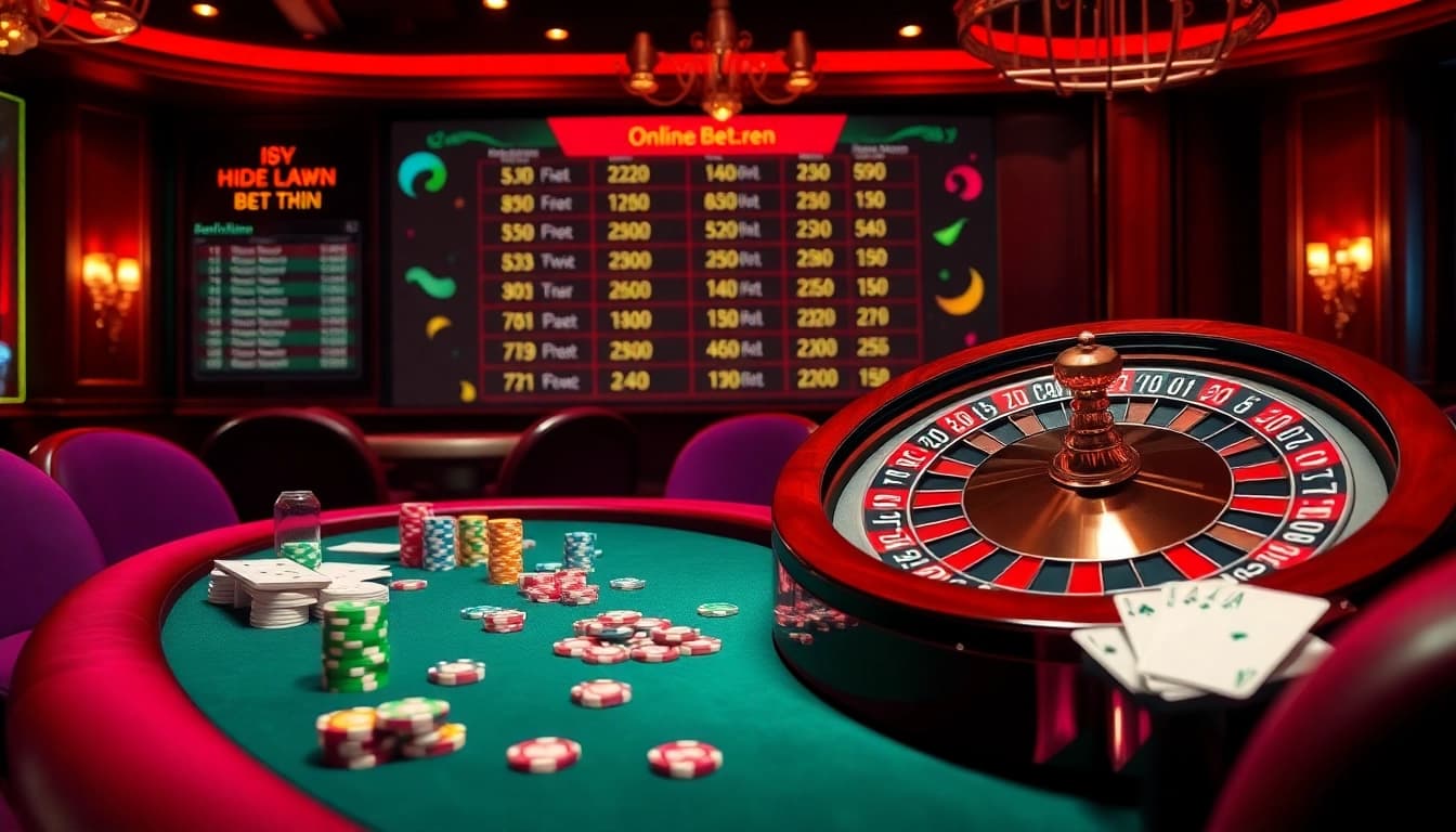 Engaging poker game scene highlighting i9bet.ren with vibrant chips and cards