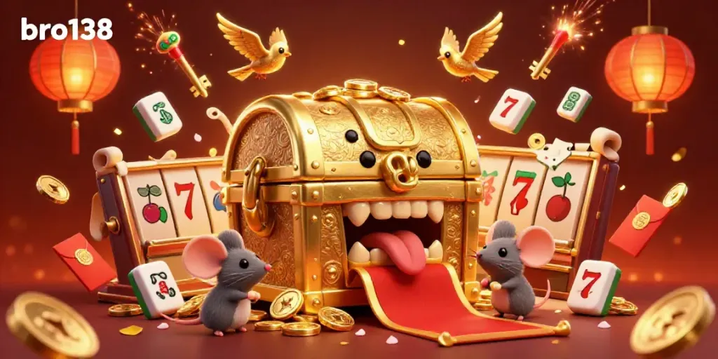 Experience excitement with bro138’s thrilling treasure chest, drawing in adventurers in a vibrant casino.
