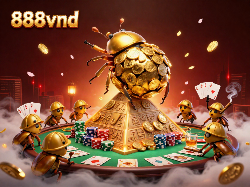 Feel the excitement of winning at 888vnd with this vibrant casino-themed illustration.