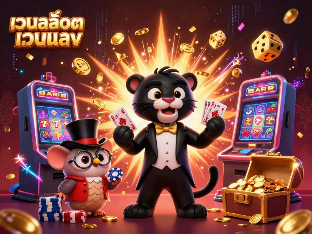 สนุกกับเกมสล็อตเว็บสล็อตเว็บตรง พร้อมการ์ตูนป่าดำที่จัดการไพ่