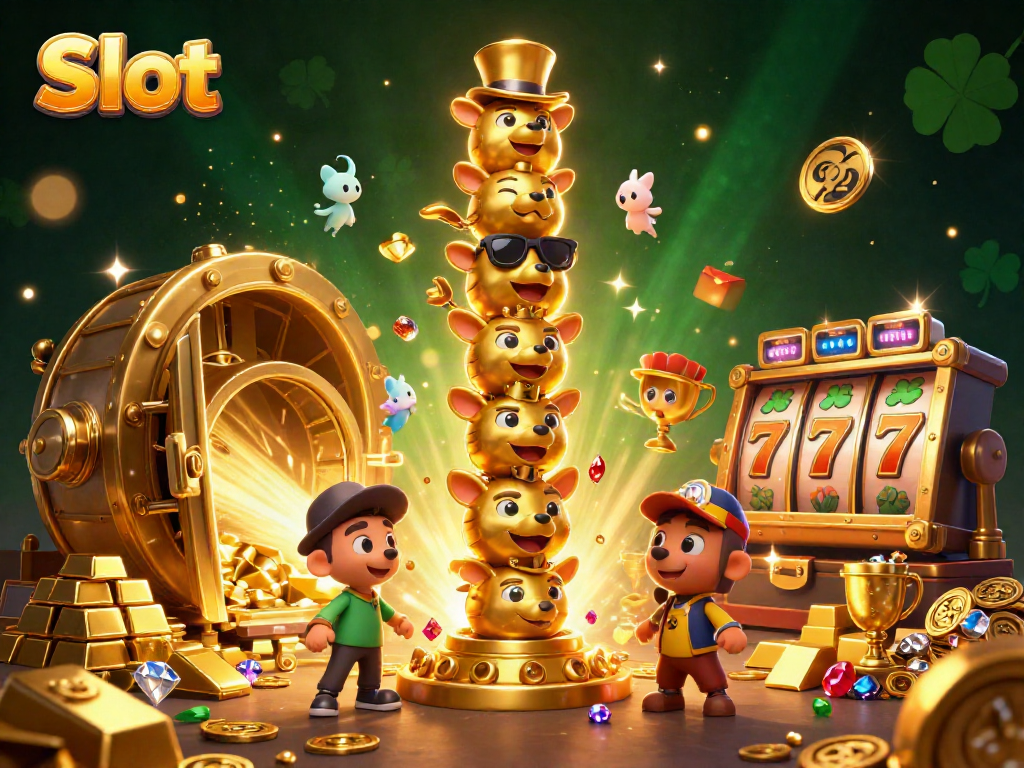 Menangkan Slot dengan totem dan simbol keberuntungan dalam ilustrasi kasino yang menakjubkan