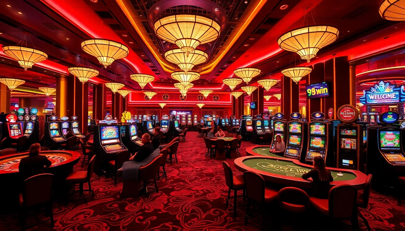 Engage with the thrill of link 98win at this luxurious casino, filled with vibrant gaming tables and slot machines.