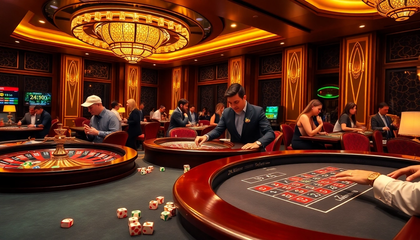 Trải nghiệm sự hứng khởi của cờ bạc tại 24kclub với các bàn chơi sống động và những người chơi cuốn hút.