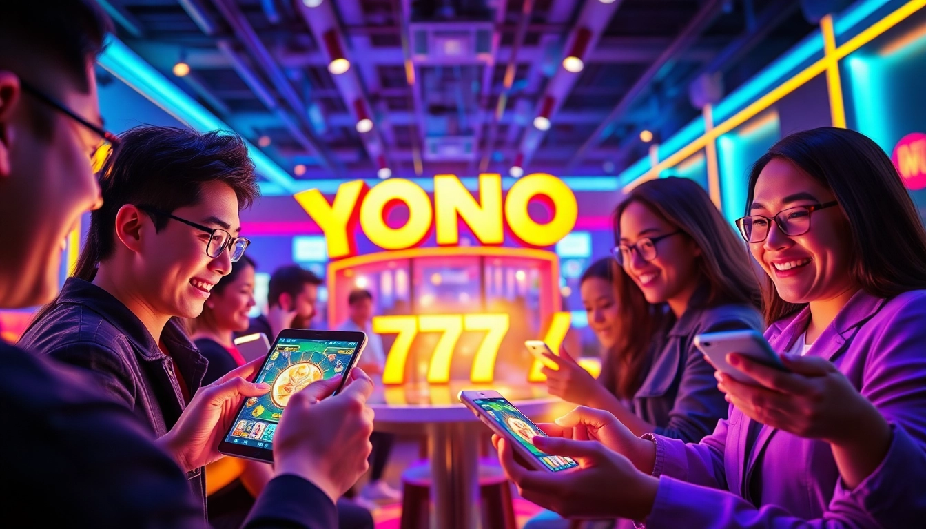 Yono 777 game interface showcasing vibrant graphics and players' excitement
